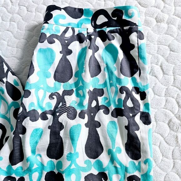 Milly pants ankle printed 6 slacks business casual lightweight 28 - Picture 9 of 9